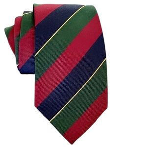 The Tie Bar Repp Woven Silk Ralph Lauren Christmas Them Green Red Necktie Unisex